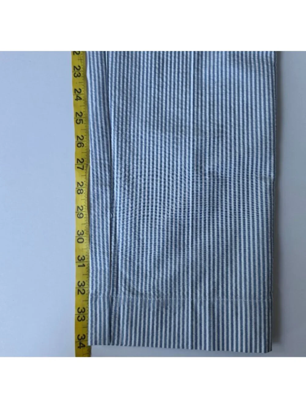 Polo Ralph Lauren Blue White Seersucker Stripe Pants 36x34 Preppy Coastal Work